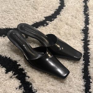 Tony Bianco Sleek Black zubi Leather Mules 8